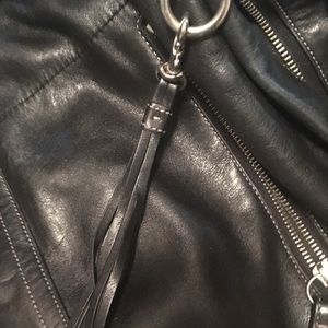 Black leather Coach bag